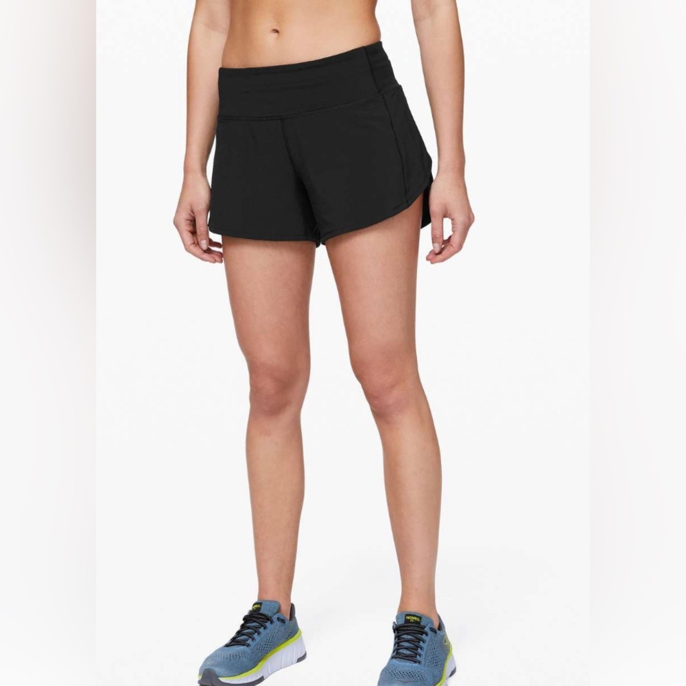 Like New Lululemon Speed Up Short 4” Tall in Black